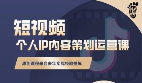 抖音短视频个人ip内容策划实操课,真正做到普通人也能实行落地-冒泡网