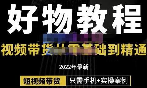 锅锅老师好物分享课程:短视频带货从零基础到精通,只需手机+实操-冒泡网