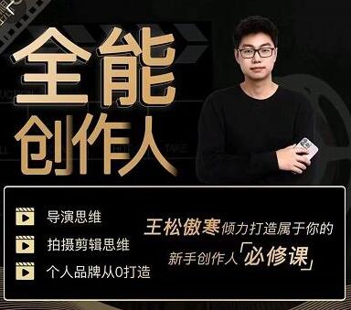王松傲寒·全能创作人思维课,帮你打造创作人IP,全面提升导演思维-冒泡网