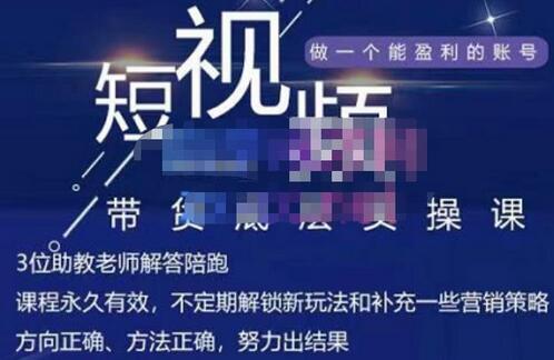 吴Sir·短视频带货底层实操课,教你如何选爆品、了解获短视频流量密码,正确起号-冒泡网