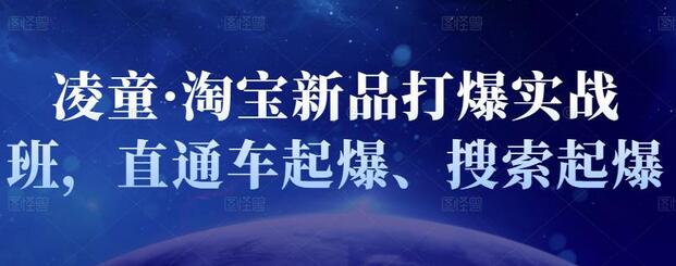 凌童·淘宝新品打爆实战班,直通车起爆、搜索起爆-冒泡网