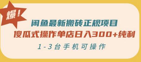 闲鱼最新搬砖正规项目:傻瓜式操作单店日入300+纯利,1-3台手机可操作-冒泡网