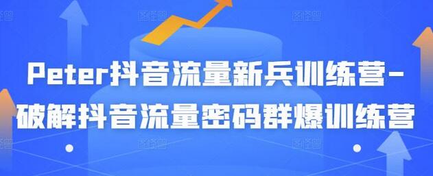 Peter抖音流量新兵训练营-破解抖音流量密码群爆训练营(新兵)-冒泡网
