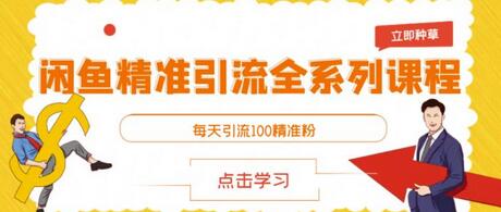闲鱼精准引流全系列课程,每天引流100精准粉【视频课程】-冒泡网
