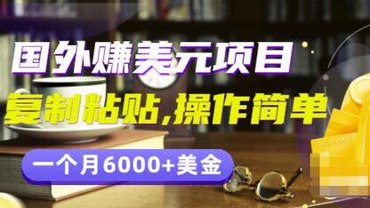 分享一个国外赚美元项目:复制粘贴一个月6000+美金,简单易操作-冒泡网