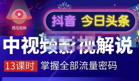 嚴如意·中视频影视解说—掌握流量密码，自媒体运营创收，批量运营账号-冒泡网