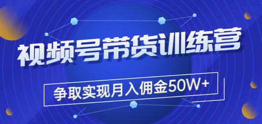 收费4980的《视频号带货训练营》争取实现月入佣金50W+(课程+资料+工具)-冒泡网