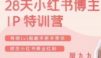 厦九九·28天小红书博主IP特训营《第6期》,抓住小红书商业红利-冒泡网