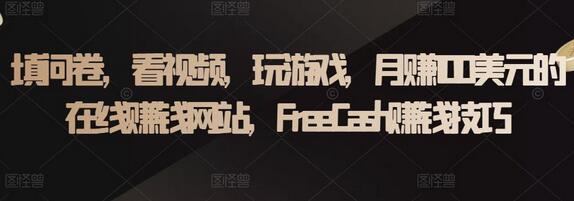 填问卷,看视频,玩游戏,月赚100美元的在线赚钱网站,FreeCash赚钱技巧-冒泡网