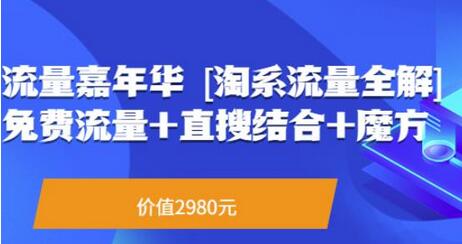 流量嘉年华[淘系流量全解]系列课：免费流量+直搜结合+魔方（价值2980）-冒泡网