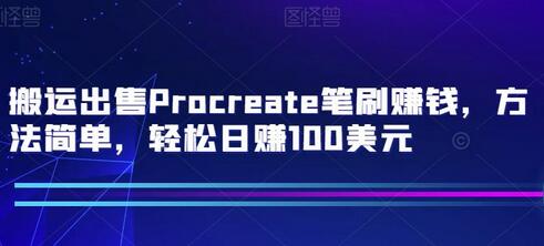 搬运出售Procreate笔刷赚钱，方法简单，轻松日赚100美元-冒泡网