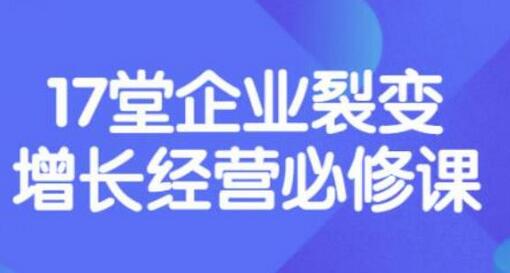 张琦《盈利增长17堂必修课》企业裂变增长的经营智慧,带你了解增长的本质-冒泡网