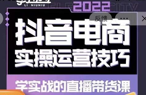 最新李扭扭·抖音电商直播带货,实操运营技巧,学实战的直播带货课-冒泡网