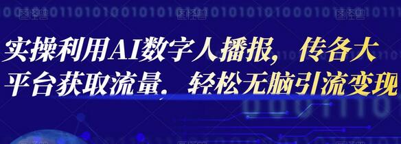 实操利用AI数字人播报,传各大平台获取流量,轻松无脑引流变现【视频课程】-冒泡网