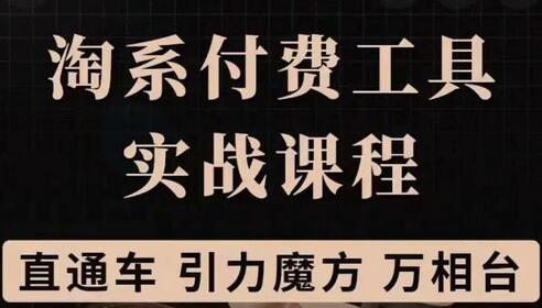 淘系付费工具实战课程【直通车、引力魔方】战略优化,实操演练(价值1299)-冒泡网