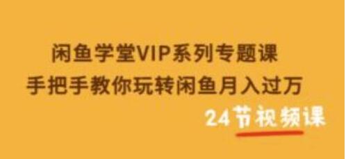 闲鱼学堂VIP系列专题课：手把手教你玩转闲鱼月入过万-冒泡网