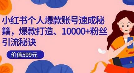 小红书个人爆款账号速成秘籍,爆款打造、10000+粉丝引流秘诀-冒泡网