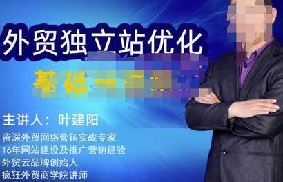 叶建阳老师·外贸独立站优化基础与进阶,外贸独立站SEO入门到精通-冒泡网