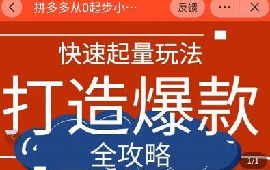 威哥·拼多多从0起步小白到大神运营全攻略,快速起量打造爆款-冒泡网