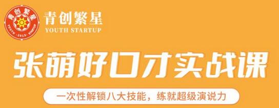 张萌好口才实战课|一次性解锁八大技能,练就超级演说力价值1990元-冒泡网