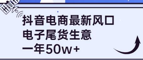 抖音电商最新风口，利用信息差做电子尾货生意，一年50w+（7节课+货源渠道)-冒泡网
