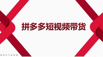 2022风口红利期-拼多多短视频带货，适合新手小白的入门短视频教程-冒泡网