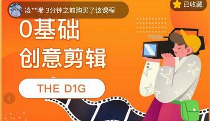 THED1G零基础创意剪辑课,第一馆创意剪辑实操课-49节完整版-冒泡网