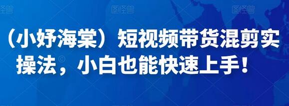（小妤海棠）短视频带货混剪实操法，小白也能快速上手！-冒泡网