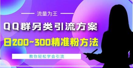 QQ群另类引流方案,日200~300精准粉方法,外面收费888-冒泡网