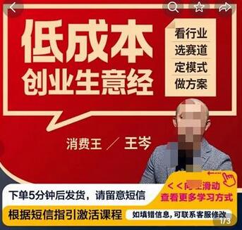 王岑·低成本创业生意经,从8个点深度剖析低成本成功案例,让广大创业者不再迷茫-冒泡网