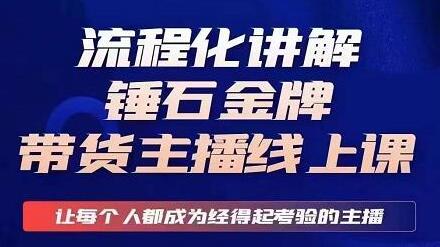 锤石传媒婉婉·金牌带货主播线上课，流程化讲解，打造金牌带货主播-冒泡网
