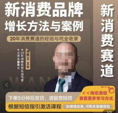 王岑·新消费品牌增长方法与案例,20年消费赛道的经验与坑全收录-冒泡网