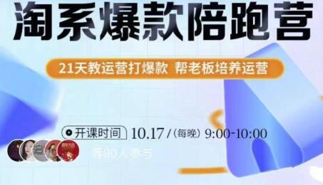 108将淘系爆款陪跑营【第九期】,从淘宝0开始,手把手教你链接起飞,爆款不断-冒泡网