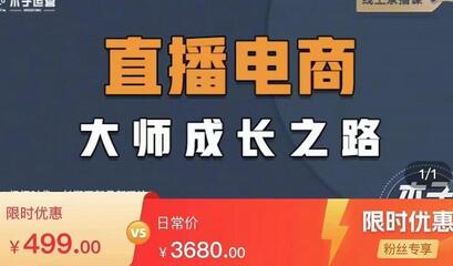 木子运营·直播电商高手成长之路,教你成为直播电商大师,玩转四大板块-冒泡网
