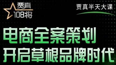 贾真老师的半天大课,电商全案策划,全程打开自己后台店铺讲这个案例-冒泡网
