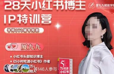 夏九九·28天小红书博主IP训练营,掌握小红书顶层逻辑,做爆款,涨粉变现-冒泡网