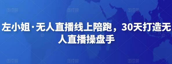 左小姐·无人直播线上陪跑,30天打造无人直播操盘手-冒泡网