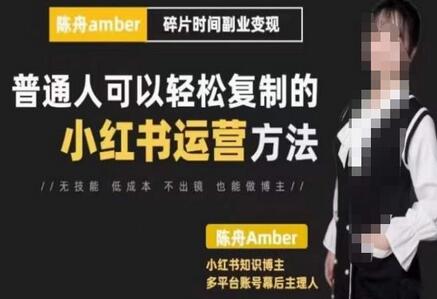 陈舟·小红书训练营(第十期),普通人可以轻松复制的小红书运营方法-冒泡网