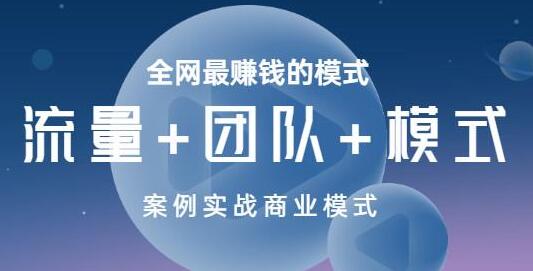 王冲老师《流量+团队+模式》商业模式实战课,全网最赚钱的模式-冒泡网