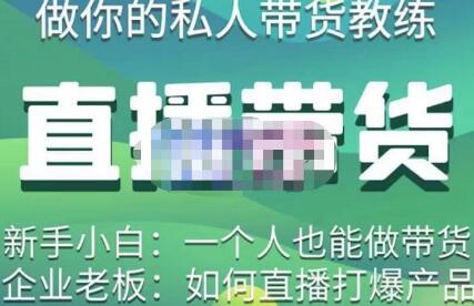 硬核传媒·直播带货(私人教练),实操实战教学,通俗易懂,学完后新手小白一个人也能做带货-冒泡网