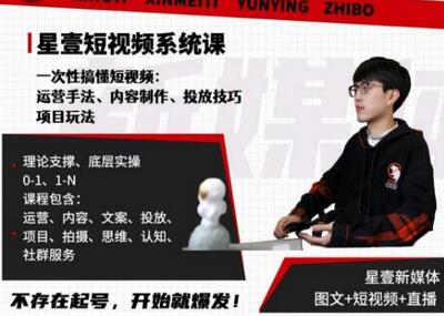壹哥短视频完整知识体系课,不存在起号,开始就爆发(图文+短视频+直播)-冒泡网