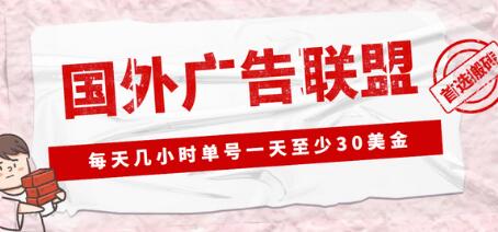 外面收费1980的最新国外LEAD广告联盟搬砖项目,单号一天至少30美金【详细玩法教程】-冒泡网