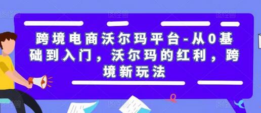 跨境电商沃尔玛平台-从0基础到入门,沃尔玛的红利,跨境新玩法-冒泡网