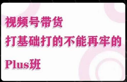 大播汇·视频号带货Puls班,视频号底层逻辑,起号自然流鱼塘等玩法-冒泡网