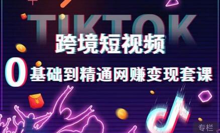 跨境短视频TIKTOK 0基础到精通网赚变现套课,跨境短视频独立站带货变现技巧-冒泡网