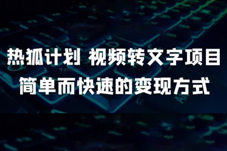 视频转文字项目,简单而快速的变现方式-冒泡网