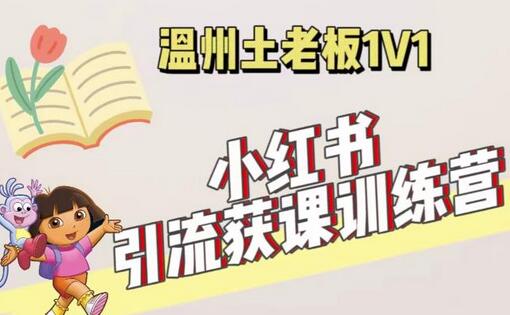 小红书1对1引流获客训练营：账号、内容、引流、成交（价值3999元）-冒泡网
