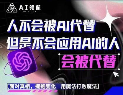 AI领航-人生第一节AI课，拉开你与普通工作者的距离！30位AI领域极客，汇集1000小时Al心得-冒泡网