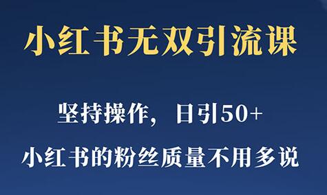 小红书无双课一天引50+女粉，不用做视频发视频，小白也很容易上手拿到结果-冒泡网