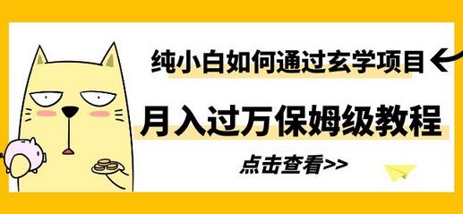 纯小白如何通过玄学项目月入过万保姆级教程-冒泡网
